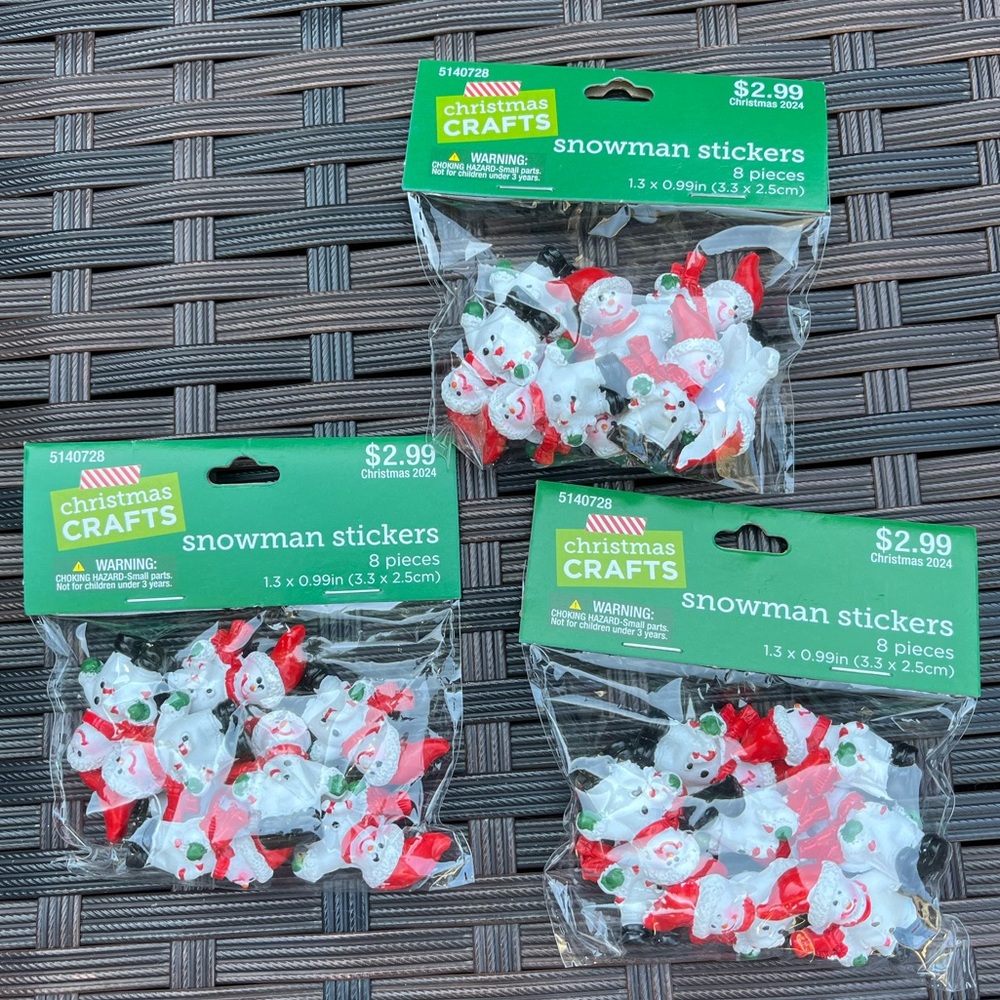 3D‎ Snowman Stickers